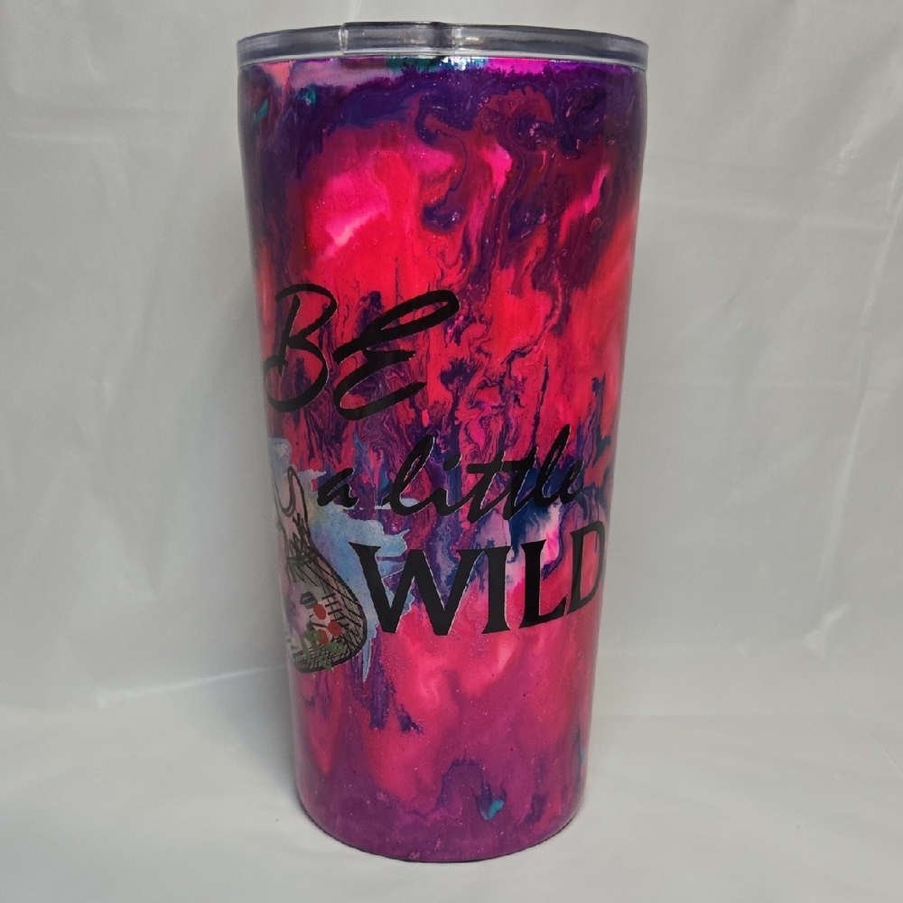 20oz Be a Little Wild Pink and Purple Tumbler